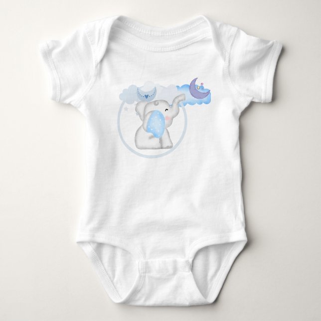 Baby Elephant Baby Bodysuit (Front)