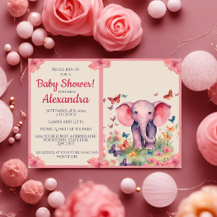 Baby Elephant Baby Shower Invitation