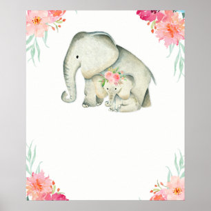 Baby Elephant Baby Shower Poster