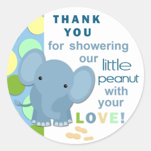 Baby Elephant Baby Shower Sticker