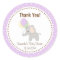 Baby Elephant Baby Shower Sticker Purple