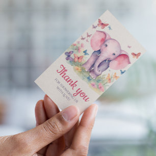 Baby Elephant Baby Shower Thank You Card