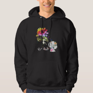 Baby Elephant Be Kind Colourful Sunflower Autism A Hoodie