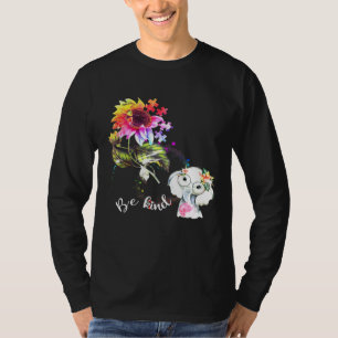 Baby Elephant Be Kind Colourful Sunflower Autism A T-Shirt
