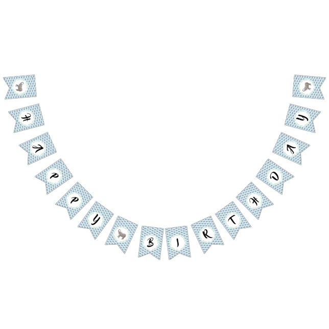 Baby Elephant Birthday Bunting (All)