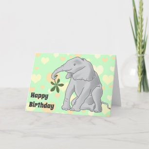 Baby Elephant Birthday Card
