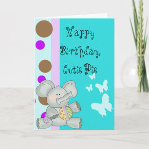 Baby Elephant Birthday Card