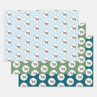 Baby Elephant Birthday Wrapping Paper Sheet