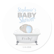 Baby Elephant Bubble Bath Boy Baby Shower