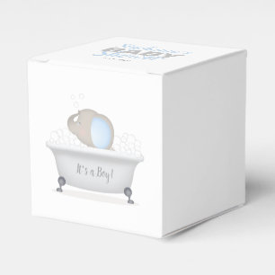 Baby Elephant Bubble Bath Boy Baby Shower Favour Box