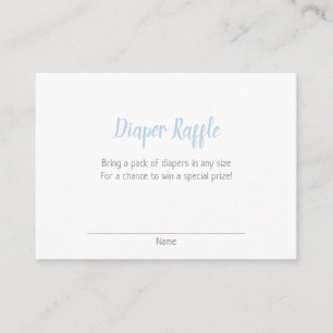 Baby Elephant Bubble Bath Diaper Raffle Business Card