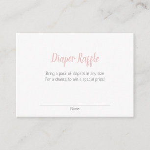 Baby Elephant Bubble Bath Diaper Raffle Business Card