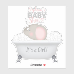Baby Elephant Bubble Bath Girl Baby Shower