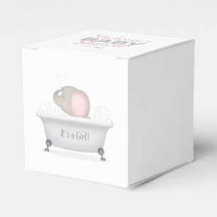 Baby Elephant Bubble Bath Girl Baby Shower Favour Box