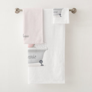 Baby Elephant Bubble Bath Towel Set