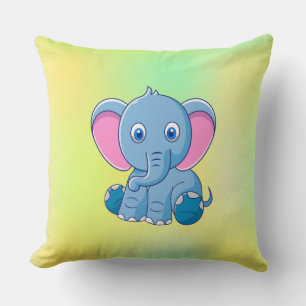 Baby Elephant Cartoon Clipart-64832 Cushion