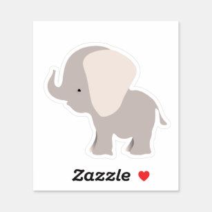 Baby Elephant Custom-Cut Vinyl Sticker