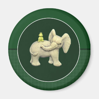 Baby Elephant & Frog Magnet