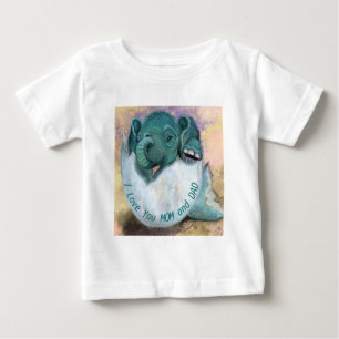 Baby Elephant Hatching From Egg Baby T-Shirt Fun