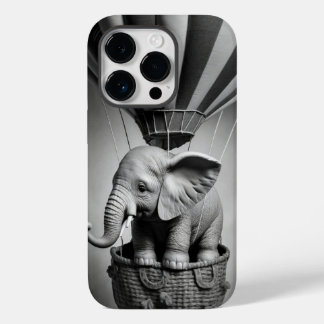 Baby Elephant in a Hot Air Balloon Case-Mate iPhone 14 Pro Case