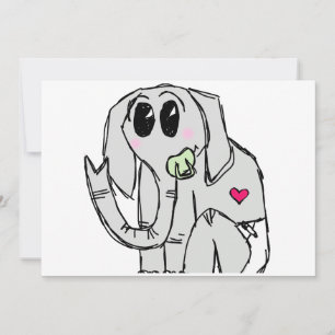 baby elephant invitation