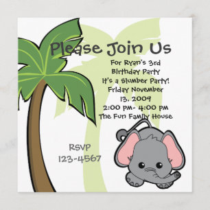Baby Elephant Invitation