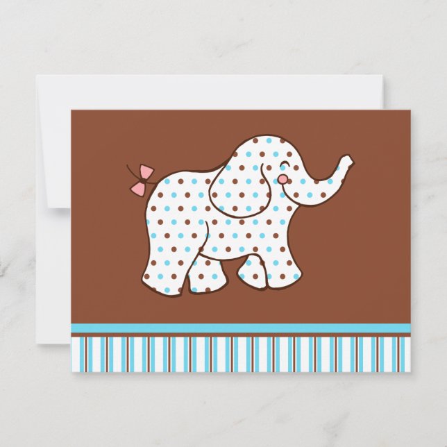 Baby Elephant Invitations (Front)