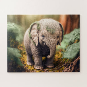 Baby Elephant Jigsaw Puzzle