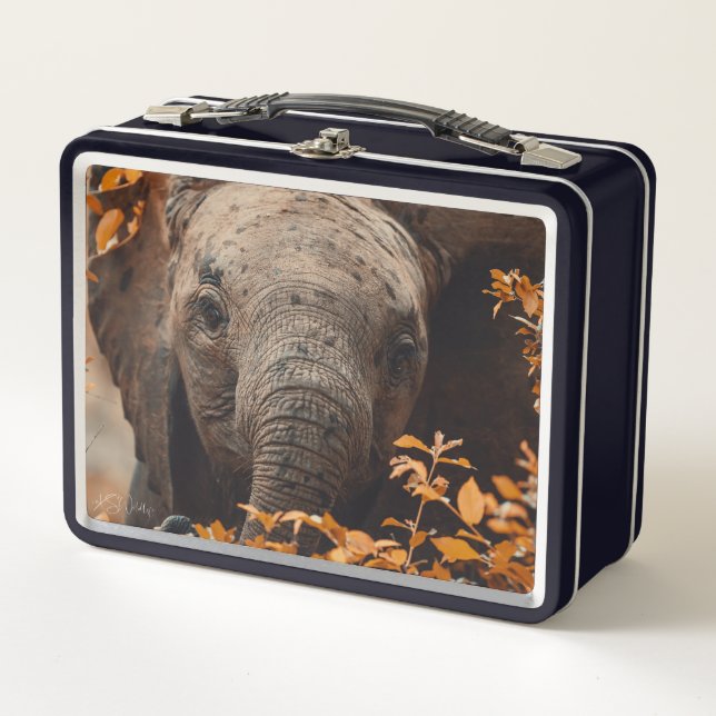 Baby Elephant Lunch Box – Custom Safari Gift (Front)