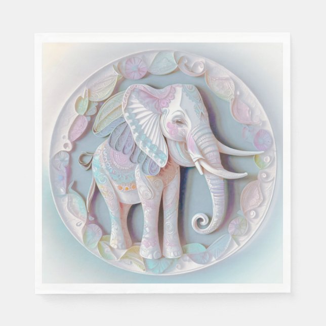 Baby Elephant  Napkin (Front)