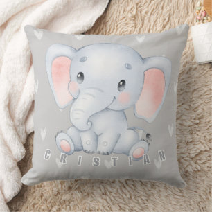 Baby Elephant Nursery Cute Decor Cushion