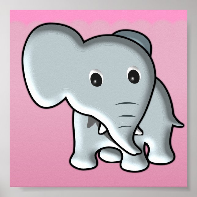 Baby Elephant/ Nursery Decor (Front)