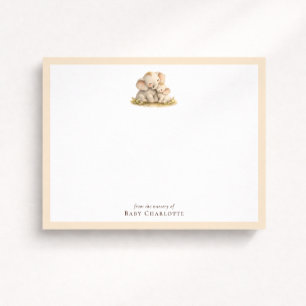 Baby Elephant Nursery Note Card – Personalized