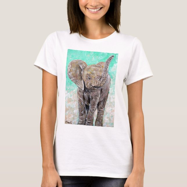 Baby Elephant Painting T-Shirt (Front)