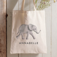 Baby Elephant Personalised Tote Bag for Child