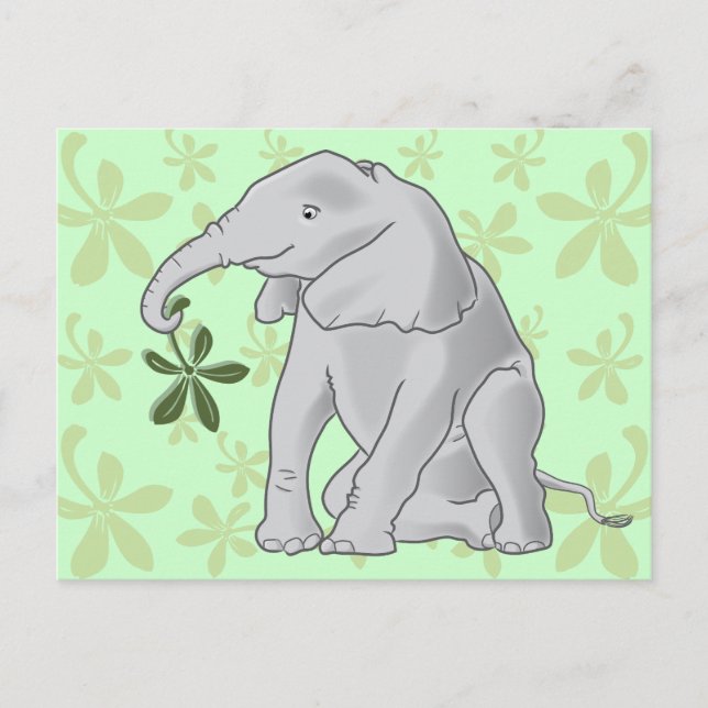 Baby Elephant Postcard (Front)