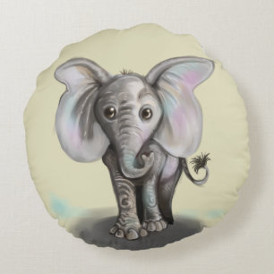 Baby Elephant Round Cushion