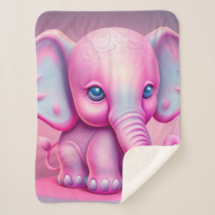 "Baby Elephant" Sherpa Blanket