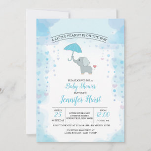 Baby Elephant Shower Invitation