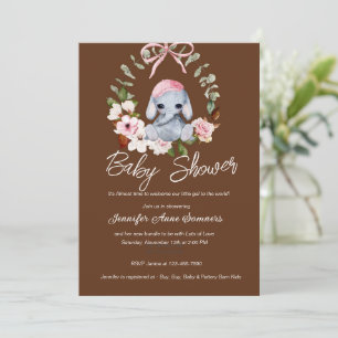  Baby Elephant Shower Invitation