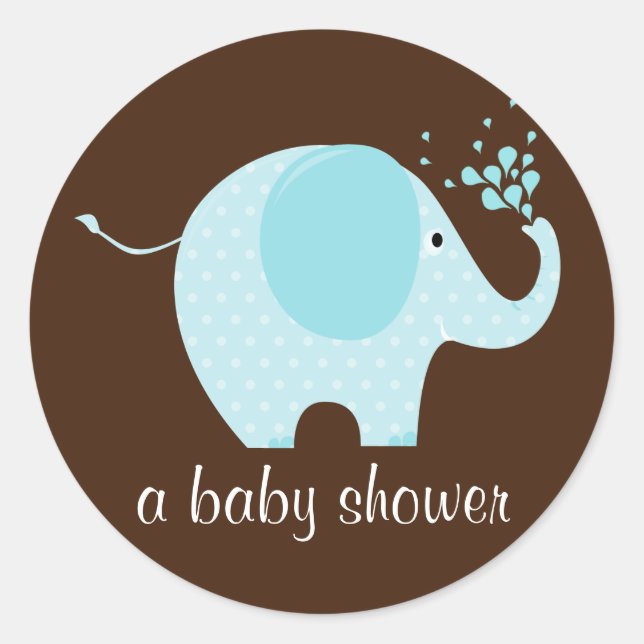 Baby Elephant Shower Seal (Front)