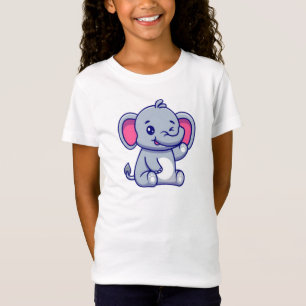 Baby Elephant Sitting Waving Hand-23800 T-Shirt