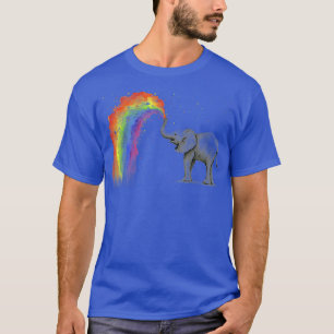 Baby Elephant Spraying Rainbow T-Shirt