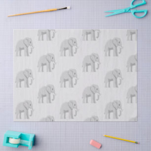 Baby Elephant & Sunset Lake Whimsical Tissue Paper