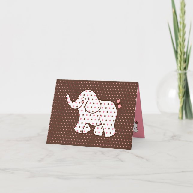 Baby Elephant Thank You Card (Front)