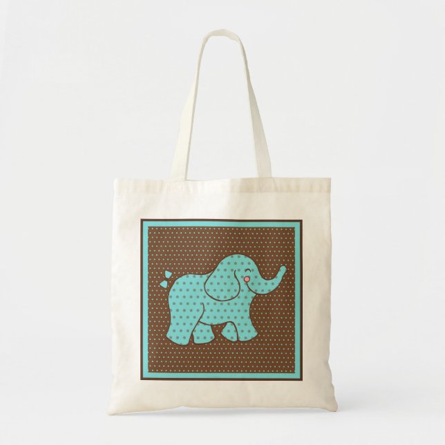 Baby Elephant Tote Bag (Front)