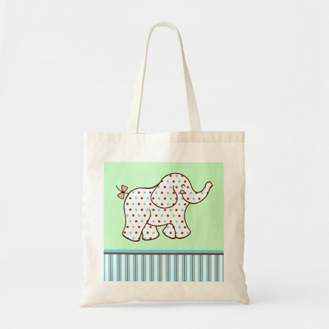 Baby Elephant Tote Bag (Front)