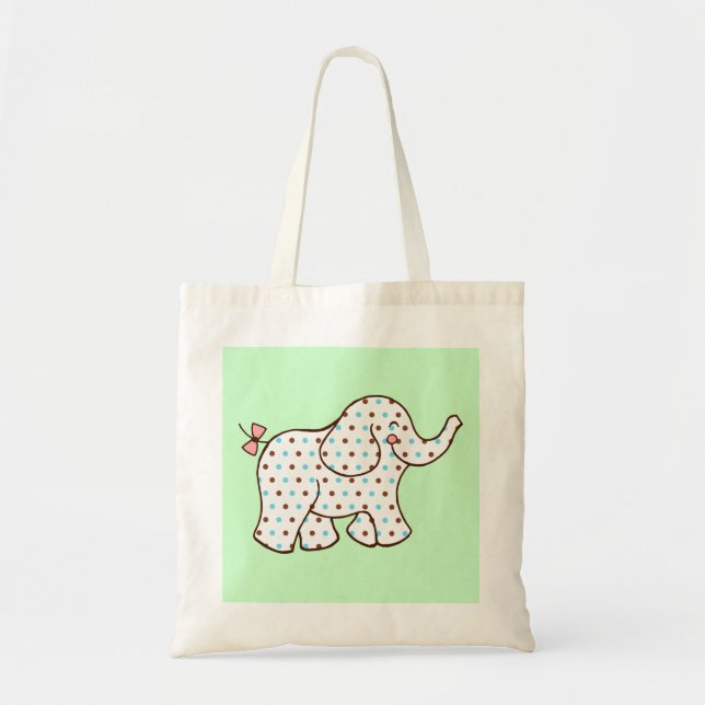 Baby Elephant Tote Bag (Front)