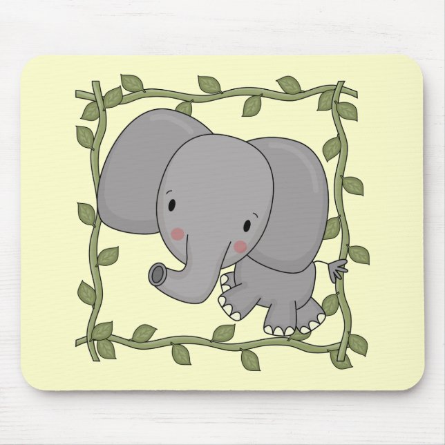 Baby Elephant Tshirts and Gifts Mouse Mat (Front)