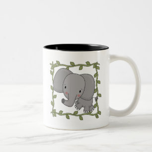 Baby Elephant Tshirts and Gifts Two-Tone Coffee Mug